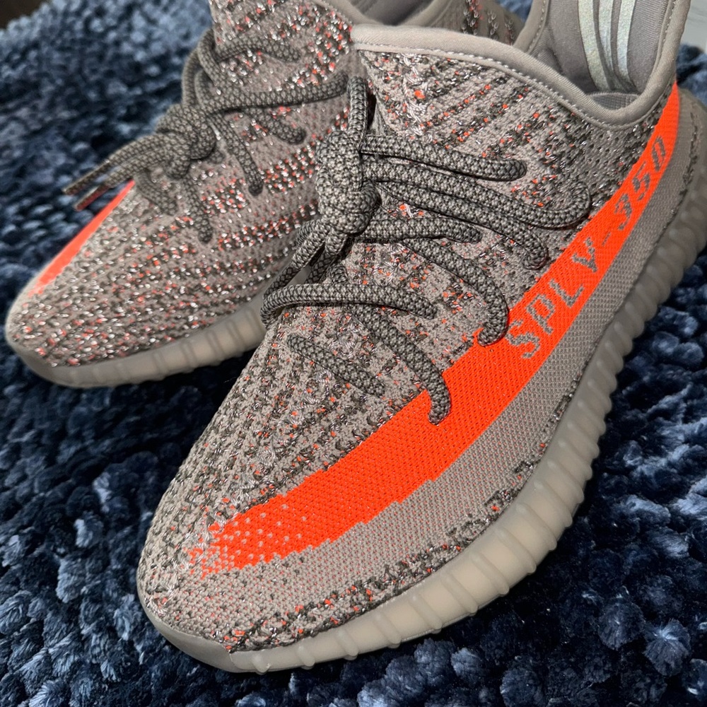 adidas Yeezy Boost 350 in gray and orange almost brand new. 🧡